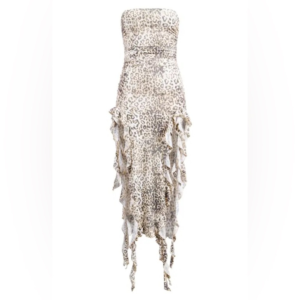 LIONESS Rendezvous Dress Leopard Fade - Size S - Original Price $89